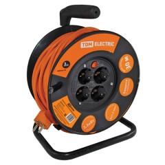 Удлинитель силовой на катушке УКз16-004 30м ПВС 3х1,5 TDM