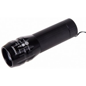 Обзор Алюминиевый  фонарь Rexant rx-90 ZOOM CREE-XPE-LED 3W 35x188mm батарейки 3ААА (в комплект не входят)
