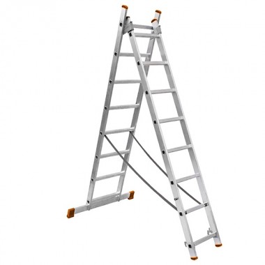 Отзывы Лестница алюминиевая, ЛА2х7, 2х секционная х 7 ступеней, h2880 мм, народная