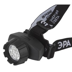 Фонарь ЭРА GB-602 Налобный 7LED, 3xAAA, 4 режима, черный