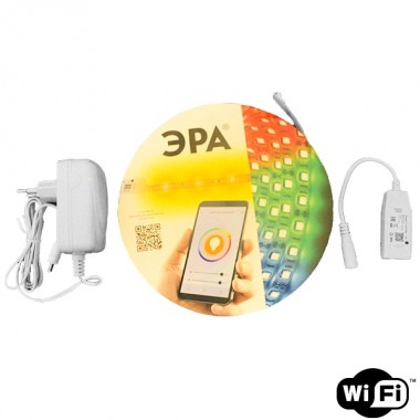 Купить Лента светодиодная ЭРА 5050-30-RGB-IP65-Wifi-5m 12V с WIFI контроллером на 12V 5056306044458
