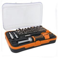 Набор №4 "Алмаз" две отвертки реверсивная и тонкая, в комплекте биты и головки TDM