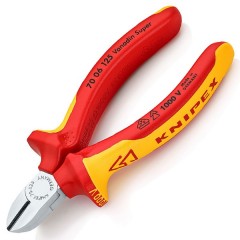 Кусачки диэлектрические Knipex 125мм двухкомпонентные ручки VDE 1000V