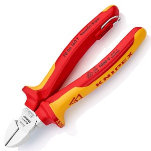 Купить Кусачки диэлектрические Knipex 160мм двухкомпонентные ручки со страховочным кольцом VDE 1000V