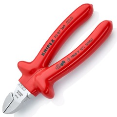 Кусачки диэлектрические Knipex 160мм однокомпонентные ручки VDE 1000V