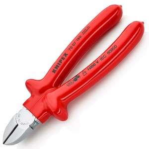 Купить Кусачки диэлектрические Knipex 180мм однокомпонентные ручки VDE 1000V