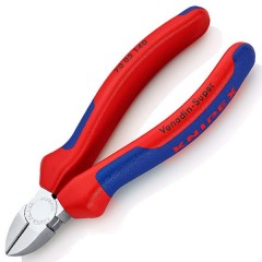 Кусачки боковые Knipex 140мм хромированные с двухкомпонентными рукоятками