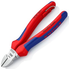 Кусачки боковые Knipex 160мм хромированные с двухкомпонентными рукоятками со страховочным кольцом