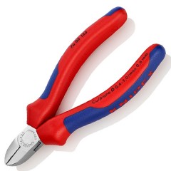 Кусачки боковые Knipex 125мм хромированные с двухкомпонентными рукоятками