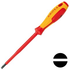 Отвертка диэлектрическая шлиц 2,5х0,4мм 75мм Knipex VDE 1000V