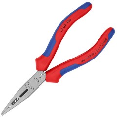 Длинногубцы Knipex 160мм для монтажа проводов фосфатированные с функцией снятия изоляции