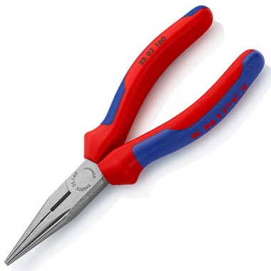 Обзор Длинногубцы прямые с режущими кромками Knipex 160мм фосфатированные с двухкомпонентными рукоятками