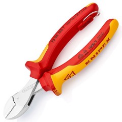 Кусачки диэлектрические Knipex особой мощности 160мм двухкомпонентные ручки с кольцом VDE 1000V