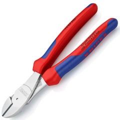 Кусачки боковые Knipex 200мм особой мощности хромированные с друхкомпонентными рукоятками