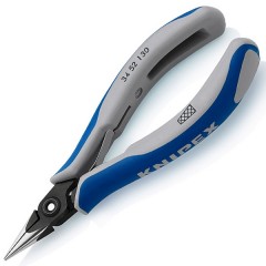 Прецизионные плоскогубцы захватные Knipex плоско-круглые губки для электроники вороненые 130мм