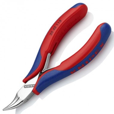 Купить Плоскогубцы захватные Knipex изогнутые плоскокруглые губки 45° для электроники 115мм