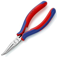 Длинногубцы захватные Knipex изогнутые плоскокруглые губки 45° для электроники 145мм