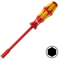 Изолированная торцевая отвертка-ключ 5.5 x 125mm Wera Kraftform 190 i VDE 1000V