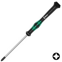 Отвертка крестовая PZ 1 x 80mm для электроники Wera Kraftform Micro 2055 PZ