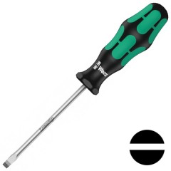 Отвертка плоская шлицевая 0.8 x 5.0 x 100mm Wera Kraftform Plus 334
