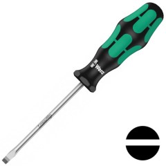 Отвертка плоская шлицевая 1.2 x 8.0 x 175mm Wera Kraftform Plus 334
