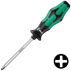 Отвертка крестовая для винтов Phillips PH 1 x 80mm Wera Kraftform Plus 350 SK PH