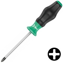 Крестовая отвертка для винтов Phillips PH 1 x 80mm Wera Kraftform Comfort 1350 PH