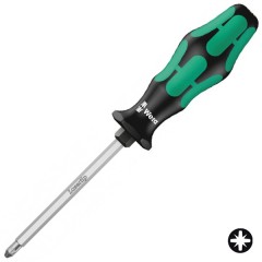 Отвертка крестовая для винтов Pozidriv PZ 2 x 100mm Wera Kraftform Plus 355 SK PZ