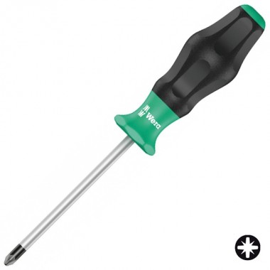 Купить Крестовая отвертка для винтов с профилем Pozidriv PZ 0 x 60mm Wera Kraftform Comfort 1355 PZ