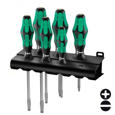 Отзывы Набор отверток 6 штук на подставке Wera Kraftform Plus Lasertip 334 SK/6 Rack