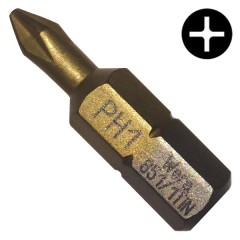 Бита крестовая PH1 x 25mm Wera 851/1 TiN