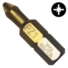 Бита крестовая PZ1 x 25mm Wera 855/1 TiN