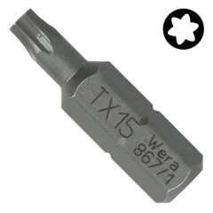 Бита звездочка TORX TX 15 x 25mm Wera 867/1