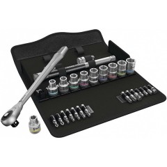 8100 SC 7 Zyklop Metal - набор с трещоткой, сдвижной квадрат, привод 1/2", метрический, 28 деталь