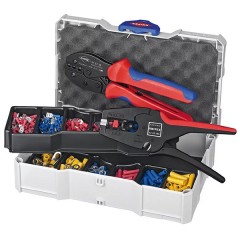 Набор Knipex пресс-клещи 975304, стрипер 1240200, кабельные наконечники в кейсе TANOS MINI-systainer
