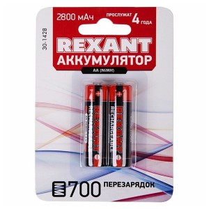 Аккумулятор AA Rexant 1,2В 2800мАч (в упаковке 2шт)