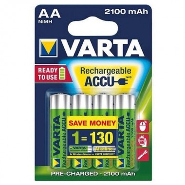 Отзывы Аккумулятор AA VARTA ACC.R2U/RECH.A.POW. HR6 2100мАч (упаковка 4шт) 4008496849307