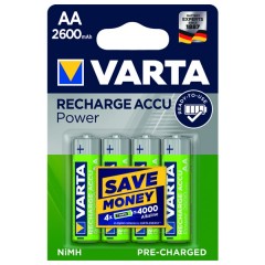 Аккумулятор AA VARTA ACC.R2U/RECH.A.POW. HR6 2600мАч (упаковка 4шт) 4008496745975