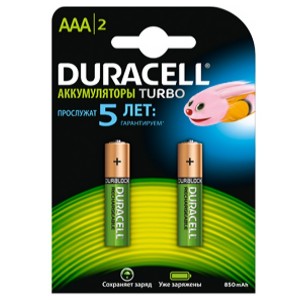 Аккумулятор AAA Duracell TURBO HR03 900mAh (упаковка 2шт) 001176