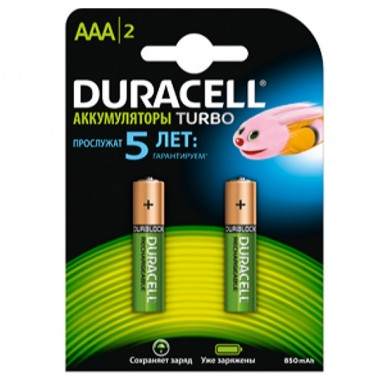 Обзор Аккумулятор AAA Duracell TURBO HR03 900mAh (упаковка 2шт) 001176