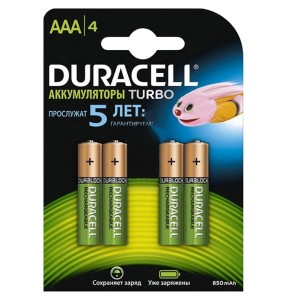 Аккумулятор AAA Duracell TURBO HR03 900mAh (упаковка 4шт) 098350