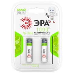 Аккумулятор AAA ЭРА HR03-2BL 1000mAh (упаковка 2шт) 5055398601594