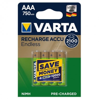 Отзывы Аккумулятор AAA VARTA ENDLESS ENERGY HR03 750mAh (упаковка 4шт) 4008496928330