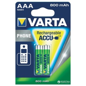 Аккумулятор AAA VARTA Phone Power HR03 800мАч (упаковка 2шт) 4008496330867
