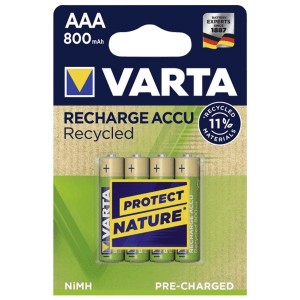 Аккумулятор AAA VARTA RECYCLED ACCU HR03 800mAh (упаковка 4шт) 4008496931545