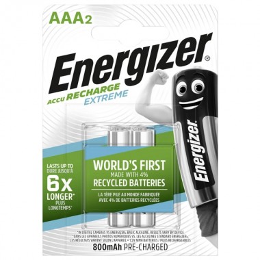 Обзор Аккумулятор Energizer Extreme Rech AAA 800мАч (упаковка 2шт)