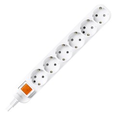 Anam Legrand e-Fren 6 Удлинитель с выключателем, шнур 4.5м, 16A, 250V