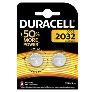 Батарейка 2032 для электронных устройств Duracell CR2032-2BL (упаковка 2 шт) 054967