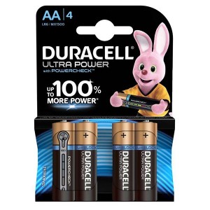 Батарейка AA Duracell LR6-4BL Ultra Power MN1500 (упаковка 4 шт) 5000394062573