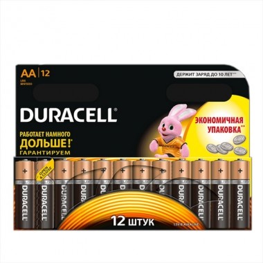 Обзор Батарейка AA Duracell LR6 BASIC MN1500 (упаковка 12шт) 006546